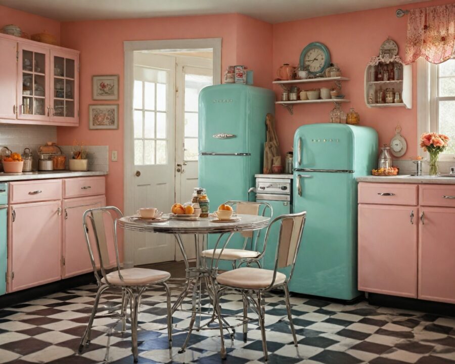 Como escolher móveis retrô para cozinhas práticas e estilosas