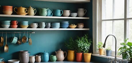 Dicas criativas para decorar cozinhas com prateleiras abertas