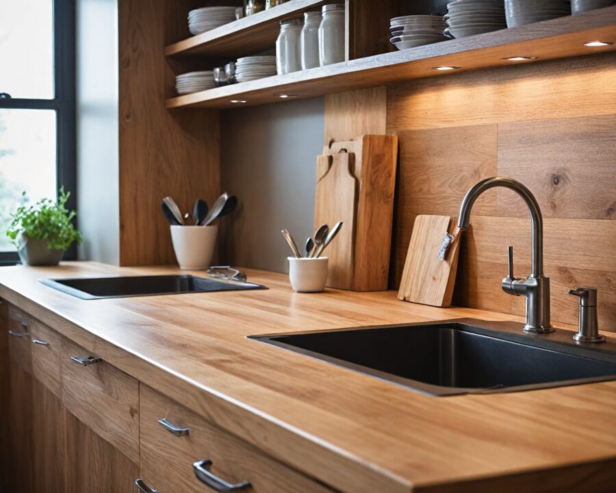 como transformar sua cozinha com bancadas de madeira