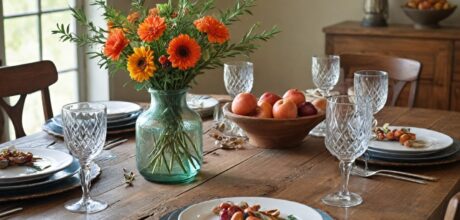 como decorar sua sala de jantar com elementos rústicos e elegantes