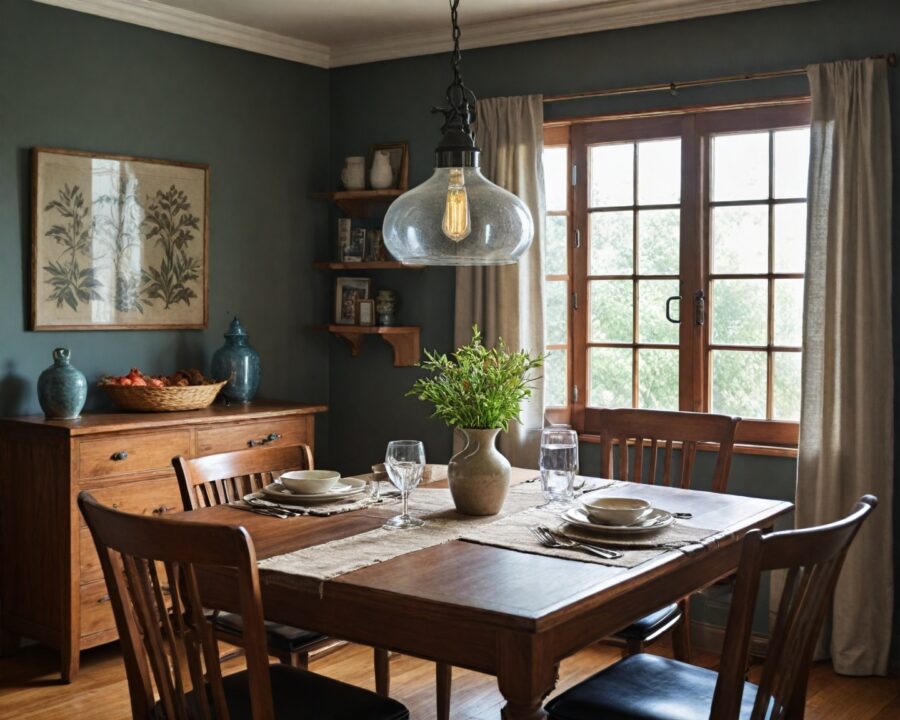 como decorar sua sala de jantar com estilo rústico e funcional