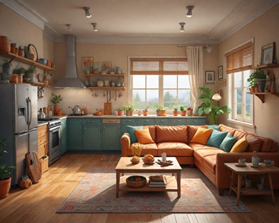 Como decorar ambientes integrados com equilíbrio e harmonia