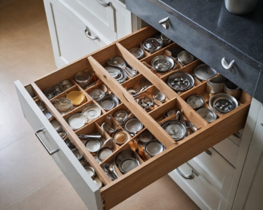 Como organizar gavetas de cozinha para máxima eficiência