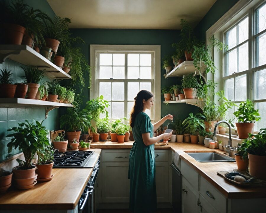 Como decorar sua cozinha com plantas: guia completo